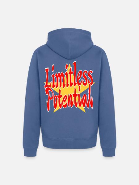 Limitless Potential - Unisex Premium Organic Zip Hoodie - stone blue