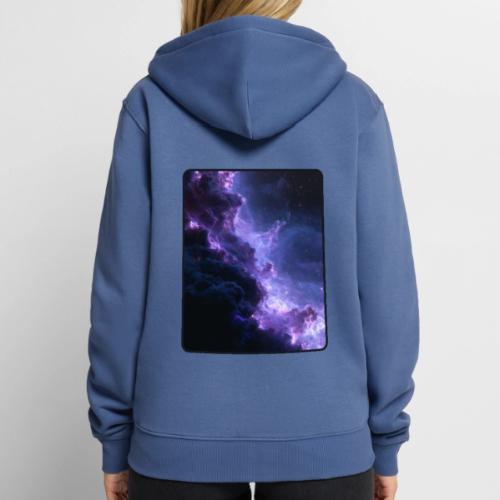 Purple Nebula Space Design - Unisex Premium Organic Zip Hoodie