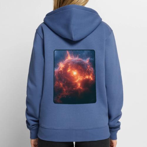 Exploding Supernova Space Art - Unisex Premium Organic Zip Hoodie