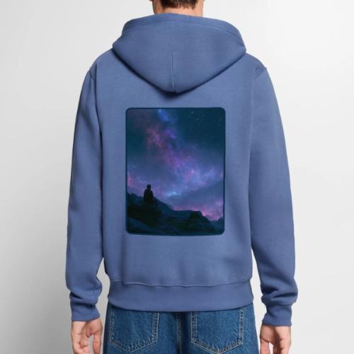 Stargazer Nebula Night Sky Art - Unisex Premium Organic Zip Hoodie