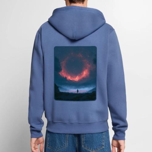 Supernova Reflection Space Scene - Unisex Premium Organic Zip Hoodie