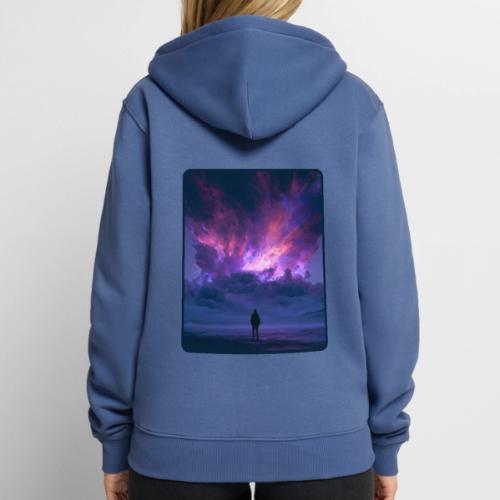 Cosmic Supernova Night Design - Unisex Premium Organic Zip Hoodie