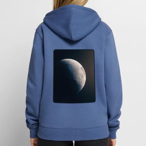 Crescent Moon Celestial Artwork - Unisex Premium Organic Zip Hoodie