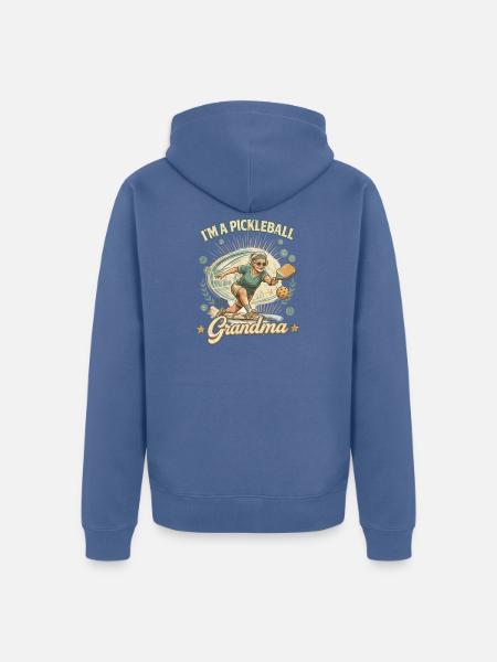 Pickleball Grandma Shirt - Unisex Premium Organic Zip Hoodie - stone blue