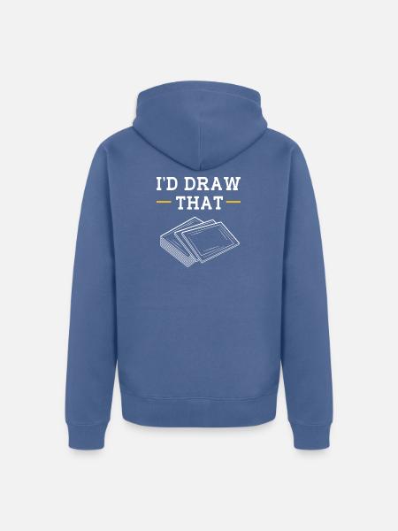 Card Player Trading Card Game - Unisex Premium Organic Zip Hoodie - stone blue