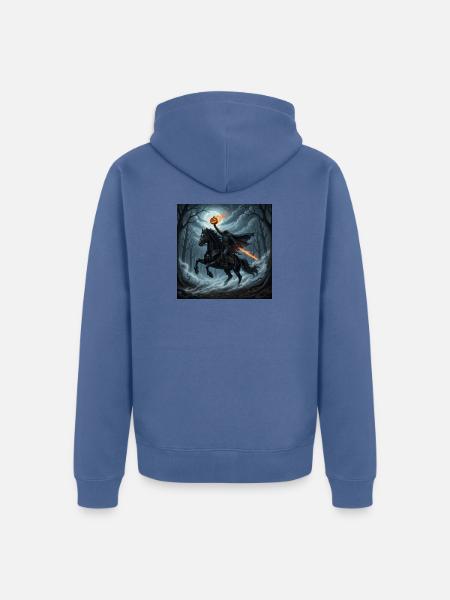 Headless Horseman - Unisex Premium Organic Zip Hoodie - stone blue
