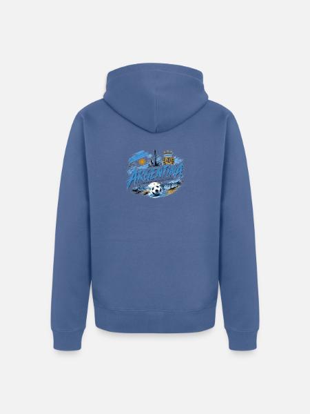 Sky Blue Glory - Unisex Premium Organic Zip Hoodie - stone blue