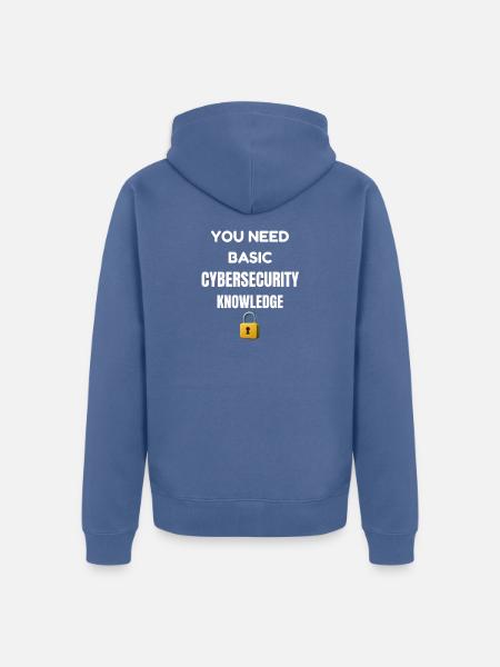 Basic Cybersecurity Knowledge Tee - Unisex Premium Organic Zip Hoodie - stone blue