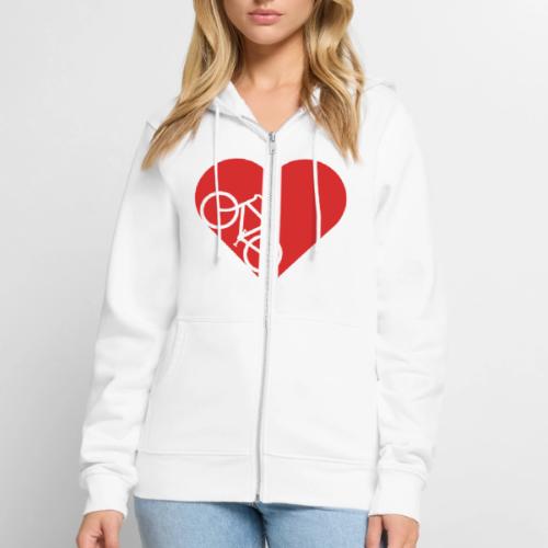 Bike in heart - Unisex Premium Organic Zip Hoodie
