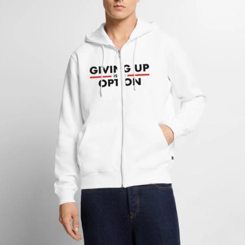 Giving Up is no Option - Unisex Premium Organic Zip Hoodie
