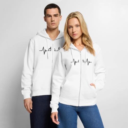 Bicycle Hearbeat - Unisex Premium Organic Zip Hoodie