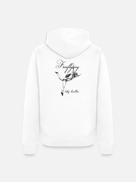 Freefly Skydiving - Unisex Premium Organic Zip Hoodie - white