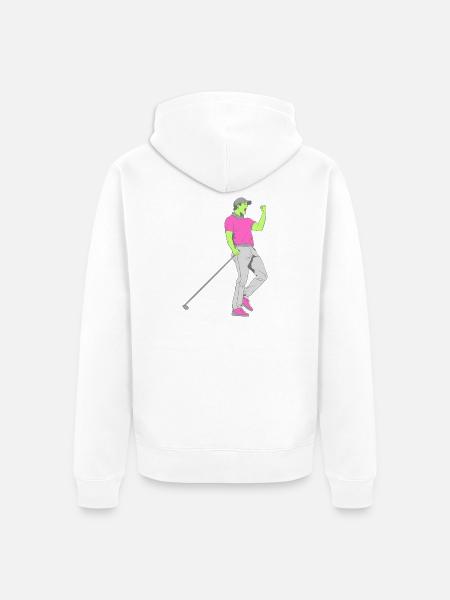 Weekend_Warrior_Golf - Unisex Premium Organic Zip Hoodie - white