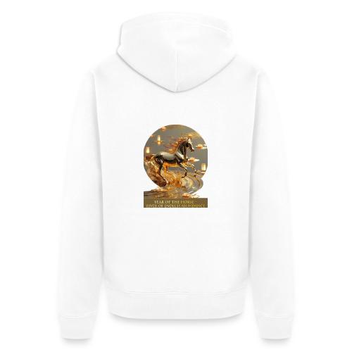 Year of the Horse Abundance T Shirt, Lunar NY Gift - Unisex Premium Organic Zip Hoodie