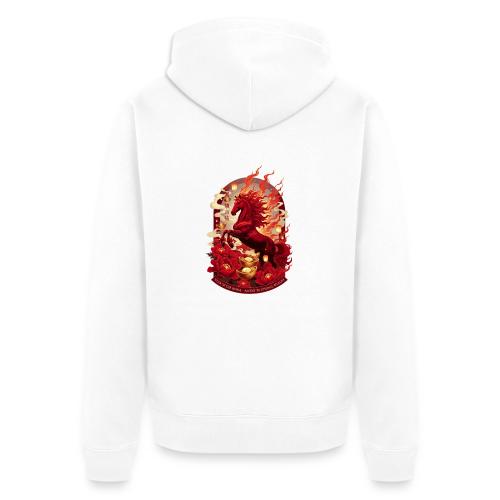 Year of the Horse Ascent T Shirt, Lunar New Year - Unisex Premium Organic Zip Hoodie