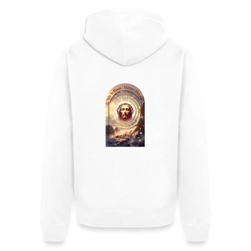Easter He Is Risen Sacred Face T Shirt, wife Gift - Unisex Premium Organic Zip Hoodie