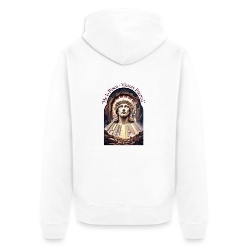 Easter He Is Risen Face of Christ T Shirt, Gift - Unisex Premium Organic Zip Hoodie