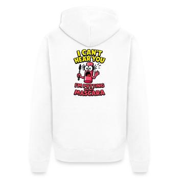 Funny mascara lover - Unisex Premium Organic Zip Hoodie - white - Back - Nico (187cm)
