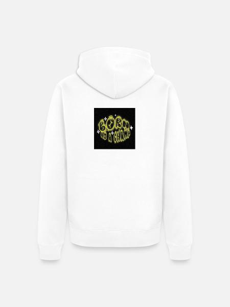 Champ Neon Glow - Unisex Premium Organic Zip Hoodie - white