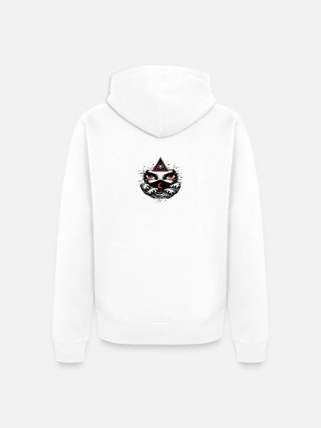 L’Œil du Néant - Unisex Premium Organic Zip Hoodie - white