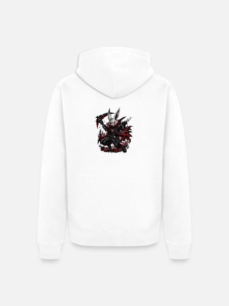 Nightshade Rabbit Gunslinger - Unisex Premium Organic Zip Hoodie - white