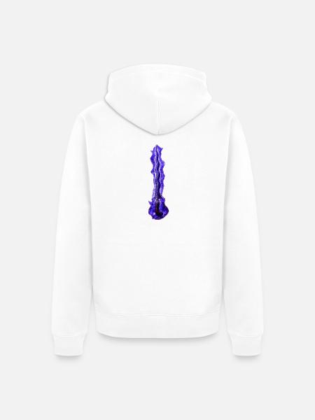 Violet Ember Dagger - Unisex Premium Organic Zip Hoodie - white