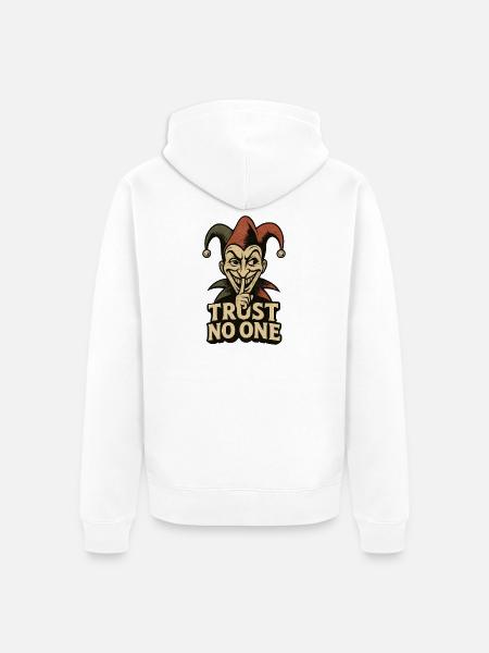 Funny April Fool's Day T-Shirt - Unisex Premium Organic Zip Hoodie - white