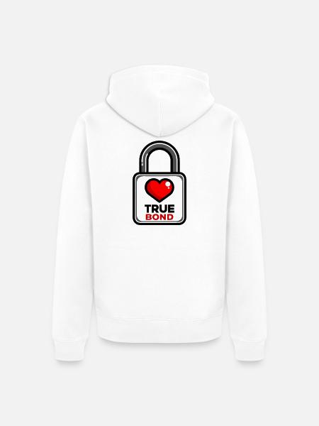 a-simple-flat-vector-padlock-with-clean-rounded - Unisex Premium Organic Zip Hoodie - white