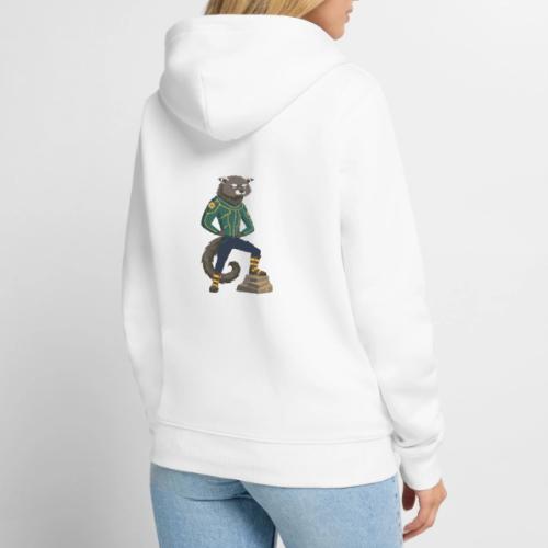 Raccoon Ranger in Neon Armor - Unisex Premium Organic Zip Hoodie