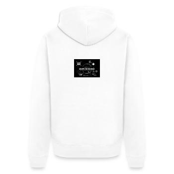 CS Department Tech Circuit Montage - Unisex Premium Organic Zip Hoodie - white - Back - Nico (187cm)