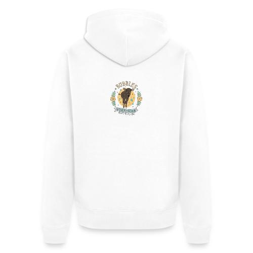Bubbles the Cow - Yellow - Unisex Premium Organic Zip Hoodie