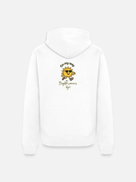 Sunkissed - Unisex Premium Organic Zip Hoodie - white