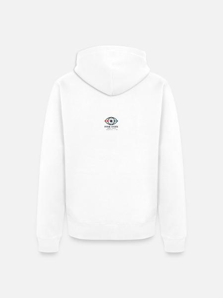 five eyes - Unisex Premium Organic Zip Hoodie - white