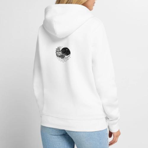 Crescent Moon Floral - Unisex Premium Organic Zip Hoodie