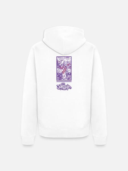 JunStyle Four Heavenly Kings Character 05 - Unisex Premium Organic Zip Hoodie - white
