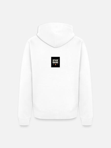 Unique & Comfy Tee - Unisex Premium Organic Zip Hoodie - white