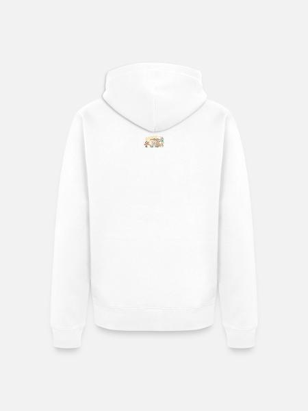 Nervy Brothers: Young and Free - Unisex Premium Organic Zip Hoodie - white