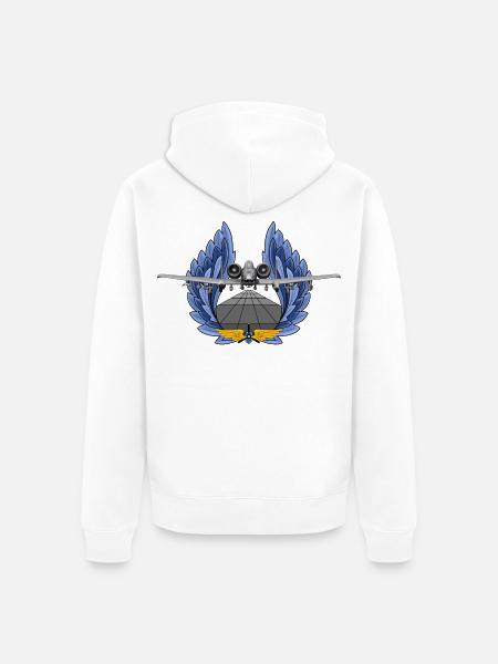 A-10 Thunderbolt - Unisex Premium Organic Zip Hoodie - white
