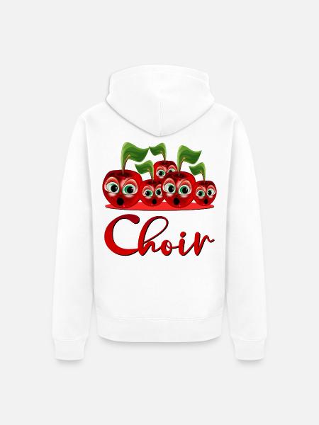 CHOIR SINGER - Unisex Premium Organic Zip Hoodie - white