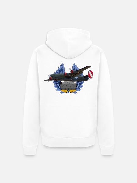 B-24 Liberator - Unisex Premium Organic Zip Hoodie - white