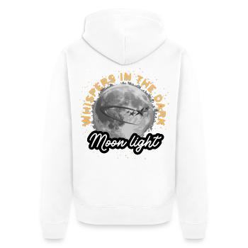 Whispers in the Dark Moonlight T-Shirt | Mystical  - Unisex Premium Organic Zip Hoodie - white - Back - Nico (187cm)