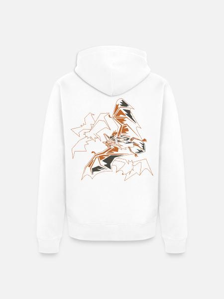 Polygon Bats - Unisex Premium Organic Zip Hoodie - white