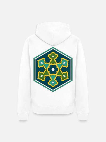 Ottoman Turkish - Unisex Premium Organic Zip Hoodie - white