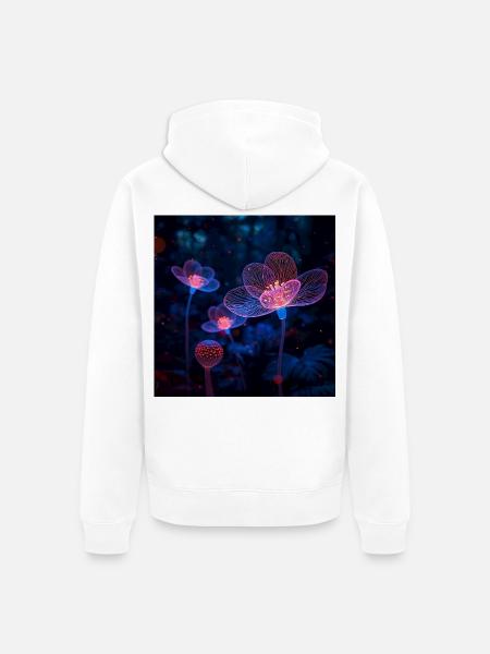 Lumen Lense - Unisex Premium Organic Zip Hoodie - white