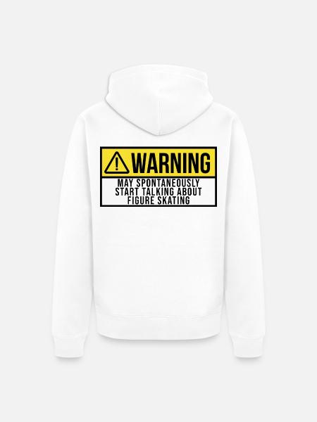 Figure Skate - Unisex Premium Organic Zip Hoodie - white