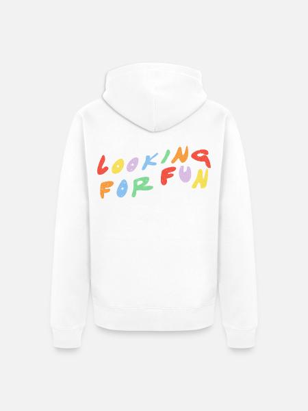 Looking for Fun - Unisex Premium Organic Zip Hoodie - white