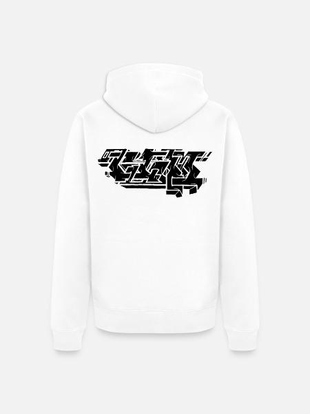 Graffiti Piece - Black - Unisex Premium Organic Zip Hoodie - white