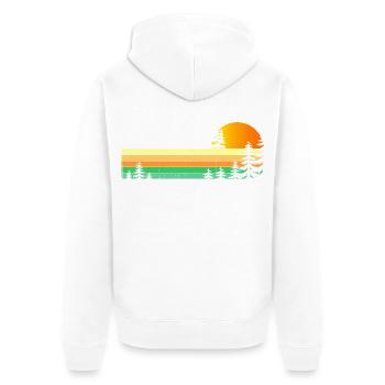 Débardeur vintage Palm Tree - Veste à capuche bio Premium Unisexe - blanc - Dos - Nico (187cm)