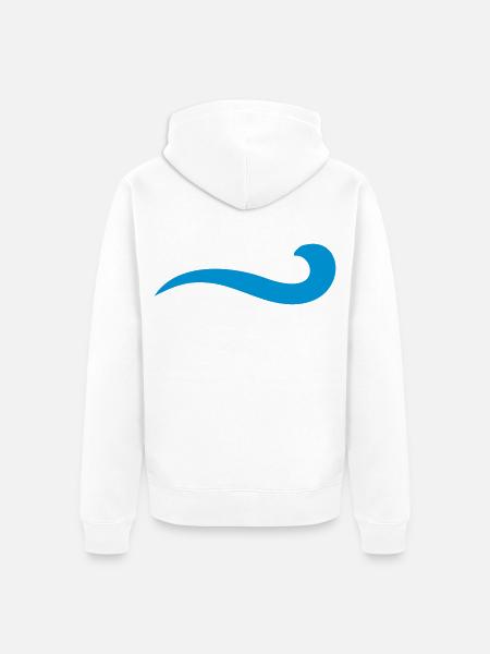 water - Unisex Premium Organic Zip Hoodie - white