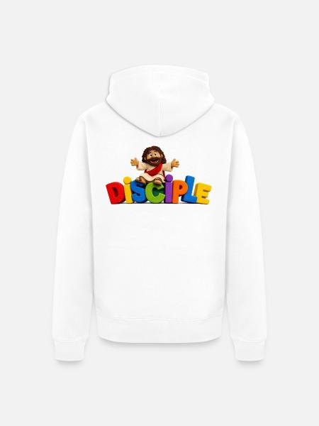 Lil Disciples - Unisex Premium Organic Zip Hoodie - white